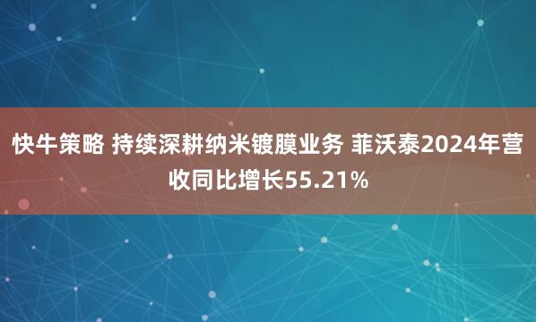 快牛策略 持续深耕纳米镀膜业务 菲沃泰2024年营收同比增长55.21%